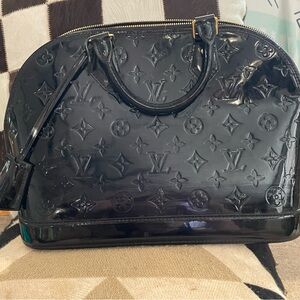 Louis Vuitton Black Patent Leather Handbag